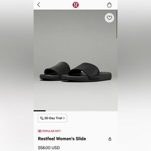 New lululemon slides. NWT. Ordered the wrong size for my daughter.